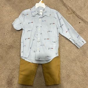 Toddler, boy, pants, and shirts set